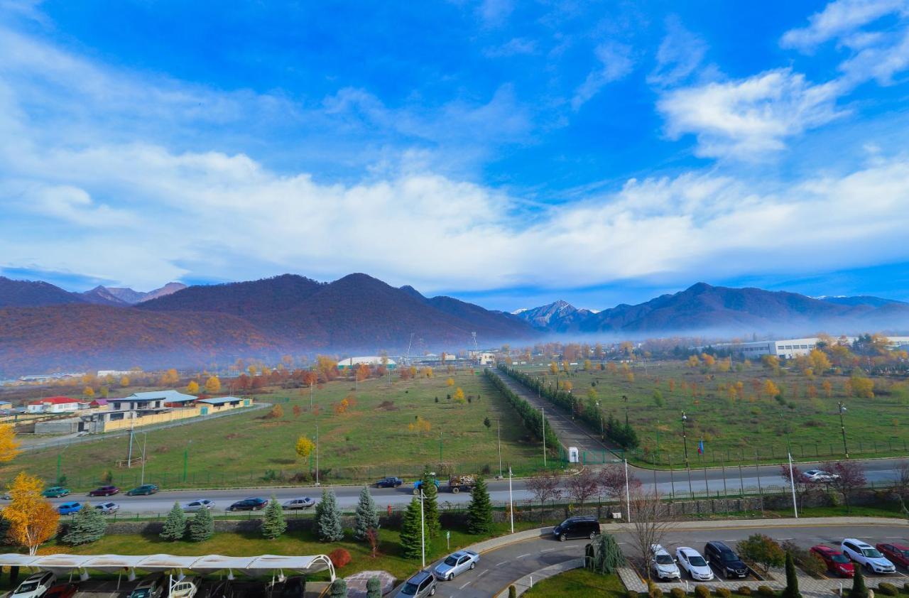 Gabala Garden Hotel Extérieur photo View of the airport from the north